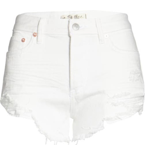 Free People Good Vibrations Spring White Shorts - NWT - Picture 6 of 7